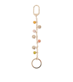 Christian Dior Key Holder/Bag Charm, Base Material, Gold/Multi, 3*